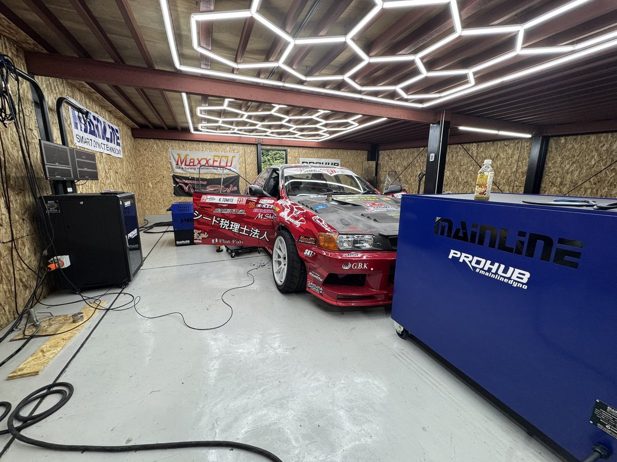 MaxxECU_JP's tweet image. FDJ参戦中の#210富手和行選手のJZX100😊
Round5グランスノー奧伊吹戦を前に車両持ち込みで現車セッティング👍
もう少しパワー＆トルク出て欲しかったけど室温37度では厳しかった😅
#MaxxECU #FlatFab