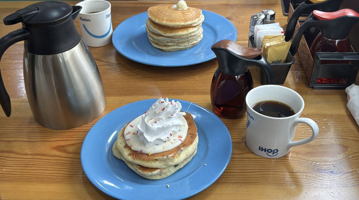__rolla's tweet image. But thank God, I got pancakes and coffee right next to me