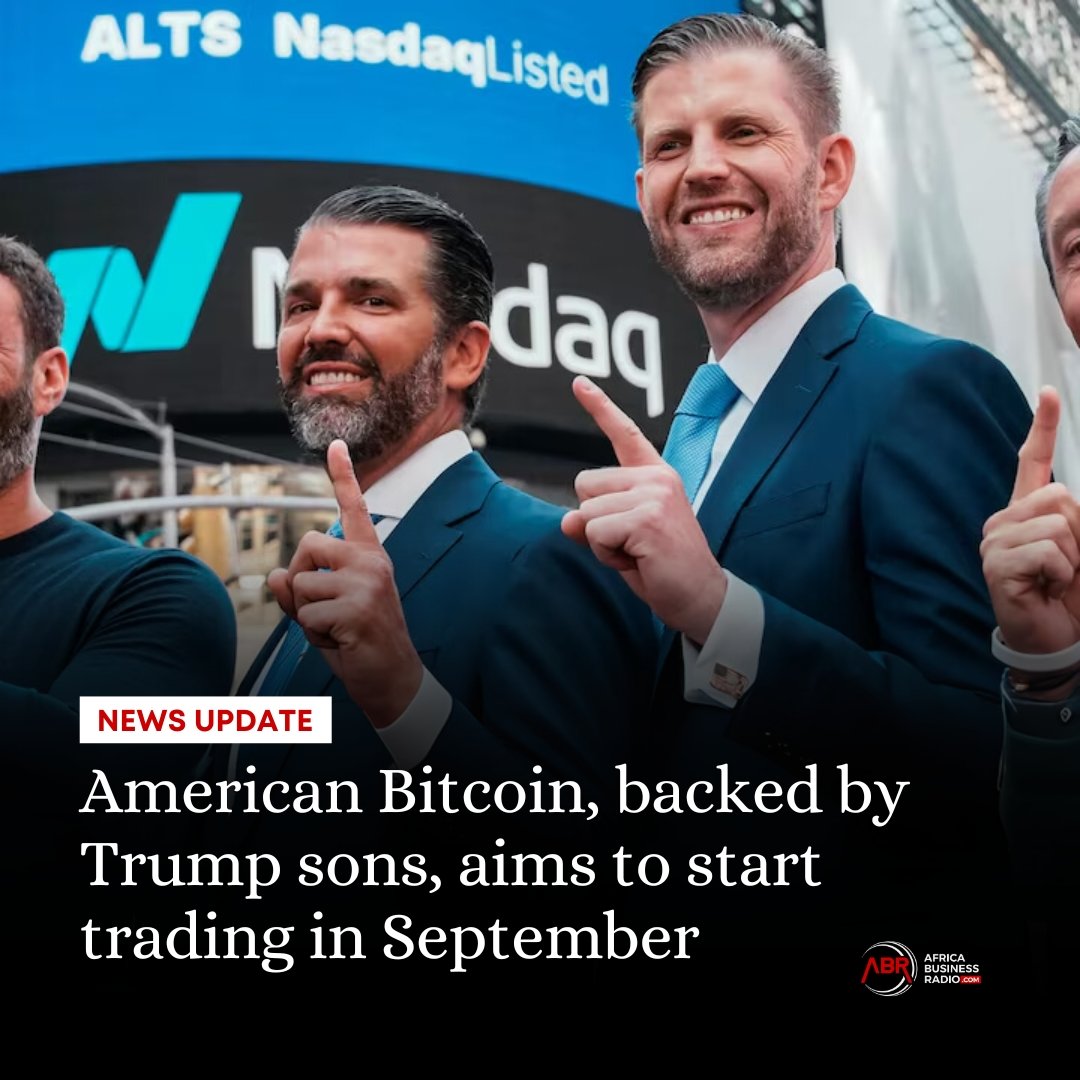 American Bitcoin, a crypto mining firm backed by Donald Trump Jr. and Eric  Trump, is set to go public on Nasdaq through an all-stock merger with  Gryphon Digital Mining. #news #crypto #BleuDeCHANEL #