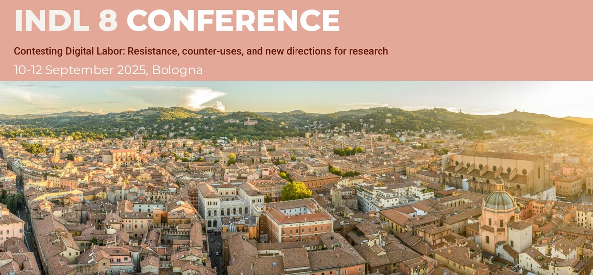 Me hace mucha ilusión volver a Bolonia (allí empecé mi tesis doctoral) para participar en #INDL8 y hablar sobre "Property rights and monetisation of personal data of platform workers". Muchas gracias a <a href="/AntonioCasilli/">Casilli</a> por la invitación!