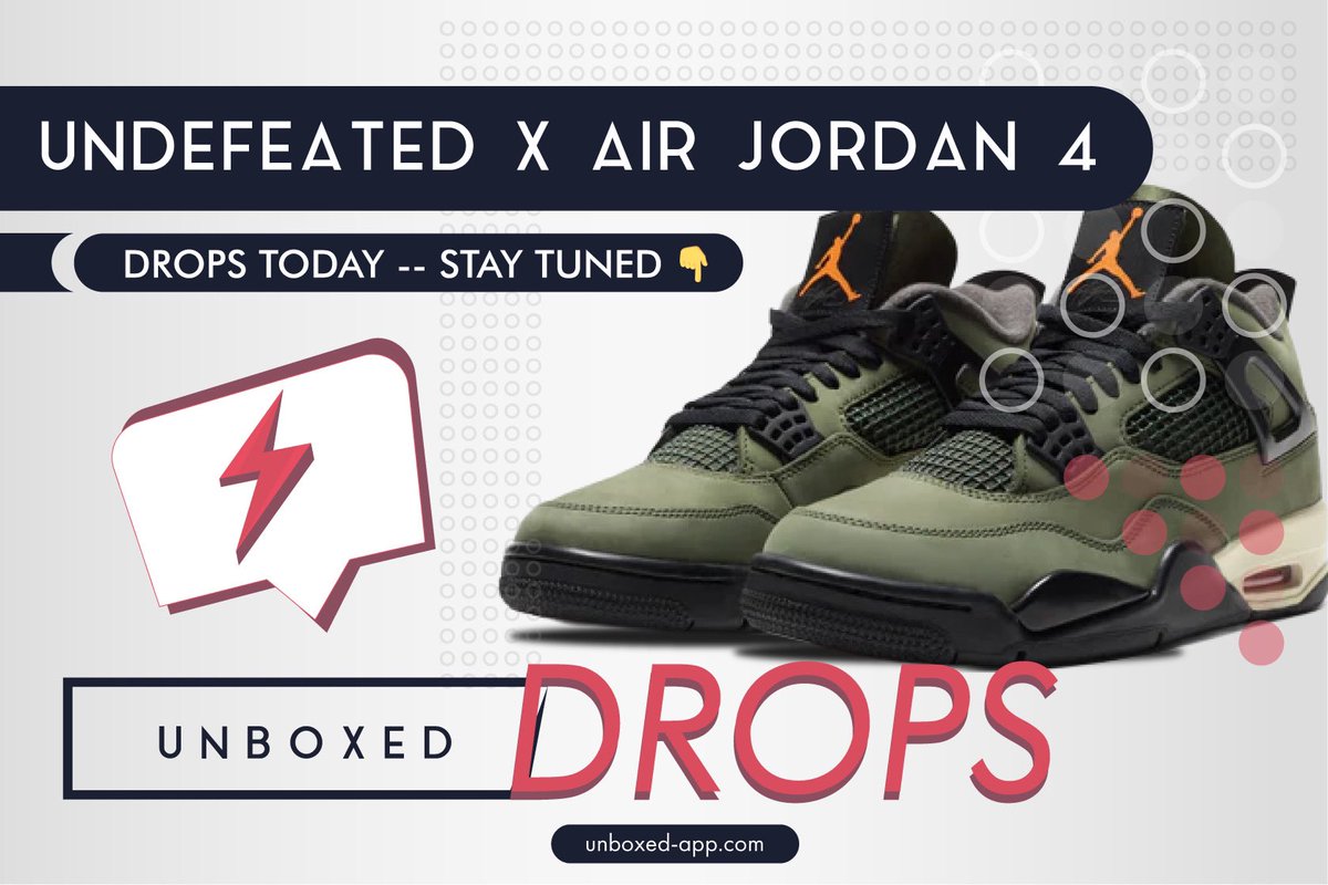 Rumored shock drop on SNKRS today at 1 pm! 

Stay woke for another shot at this grail!

#unboxedapp