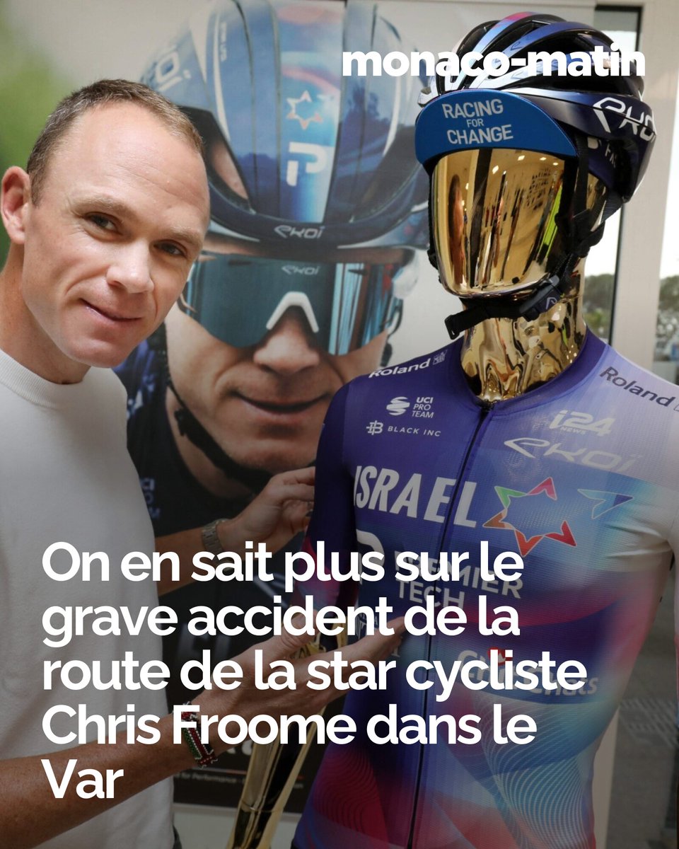 Quadruple vainqueur du Tour de France, Chris Froome a été victime d’un accident à l’entraînement mercredi près de Fayence. Héliporté vers l’hôpital Sainte-Musse, à Toulon, il devait y subir une opération ce jeudi après-midi.
👉 l.monacomatin.mc/uq