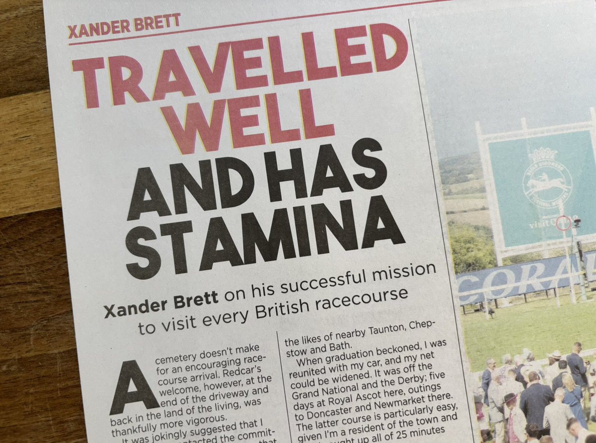 I completed the 59-strong set last month and can now say I’ve been racing at every course in Great Britain. Read more in the latest issue of Racing Ahead magazine, for which it has been fun to contribute a monthly column…