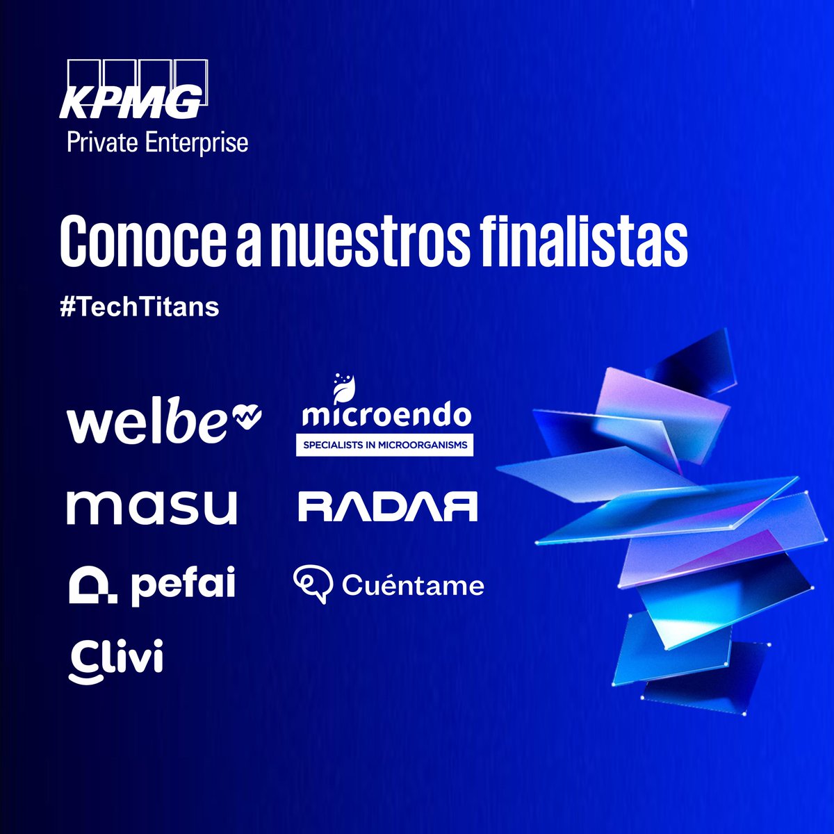 KPMGMEXICO's tweet image. 🎉 Conoce a los finalistas del 2025 KPMG Global Tech Innovator, listos para transformar el mundo con sus innovaciones.
🏆 Pronto revelaremos al ganador.
🔍 Descubre más sobre ellos.
#GlobalTechInnovator