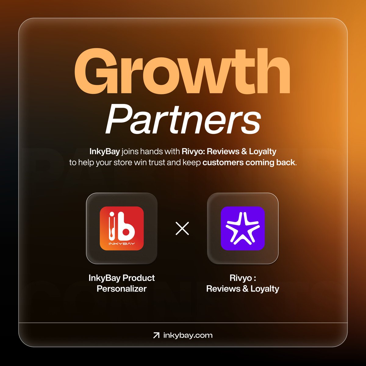 🚀 Exciting Partnership Announcement! 🚀

We’re thrilled to announce that <a href="/rivyoapp/">Rivyo: Reviews & Loyalty</a> : Reviews &amp; Loyalty is now integrated with <a href="/inkybay/">InkyBay</a> – Product Personalizer 🎉

✨ With Rivyo, you can:
✅ Collect &amp; showcase product reviews with photos/videos
✅ Build trust and boost conversions