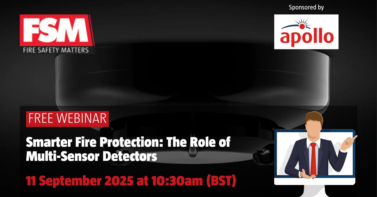 🚨 Webinar Alert! 🚨 

Join FSM &amp; Apollo on Sept 11 at 10:30am for 'Smarter Fire Protection: The Role of Multi-Sensor Detectors'. 

👉 Register FOR FREE: wbmwebinars.com/smarter-fire-p… 

#FireSafety #FireDetectors