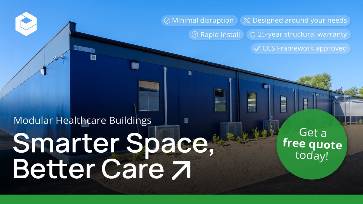 Rising demand + tight budgets = real pressure on healthcare providers 🩺

Elite’s modular buildings are cost-effective, rapid to deploy &amp; designed to last, with zero compromise on quality.

👉 Learn more: elitesystemsgb.co.uk/cost-effective…

#ModularHealthcare #NHS #CCSFramework #nhssbs