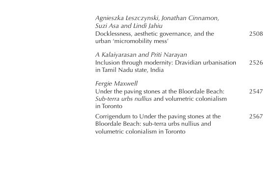 USJ_online's tweet image. 🚨 #UrbanStudies Volume 62, Issue 12 (September 2025) out now!
✍️ Featuring articles on #zoning, #gentrification, smart urbanism, #governance, postcolonial urbanisation, and colonial legacies.
📖 Read the full issue: buff.ly/LfFBXRO