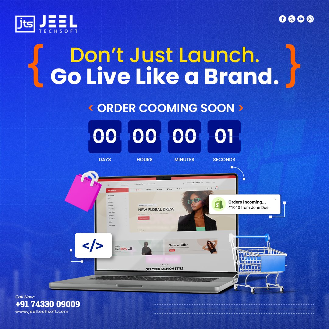 JeelTechsoft's tweet image. We don’t just build Shopify stores — we build momentum. ⭐

Performance-first design, fast UX &amp;amp; CRO so your traffic converts from day one.

📆 Launch like a brand, not just another site.
👉 jeeltechsoft.com/web-design/eco…

#ShopifyThatSells #EcommerceCRO #ShopifyGrowthExperts