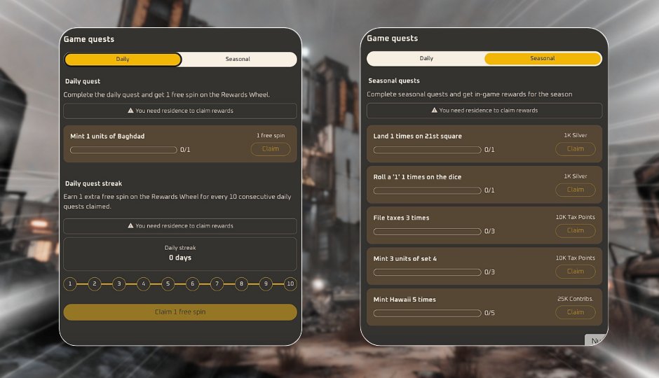 civitiaorg's tweet image. Daily &amp;amp; Seasonal Quests are LIVE!

Season 13 kicks off with bigger rewards + new gameplay

➣ +62k @initia VIP rewards
➣ +4k $INIT jackpot boost

Complete quests → Spin the wheel → Claim rewards 👇