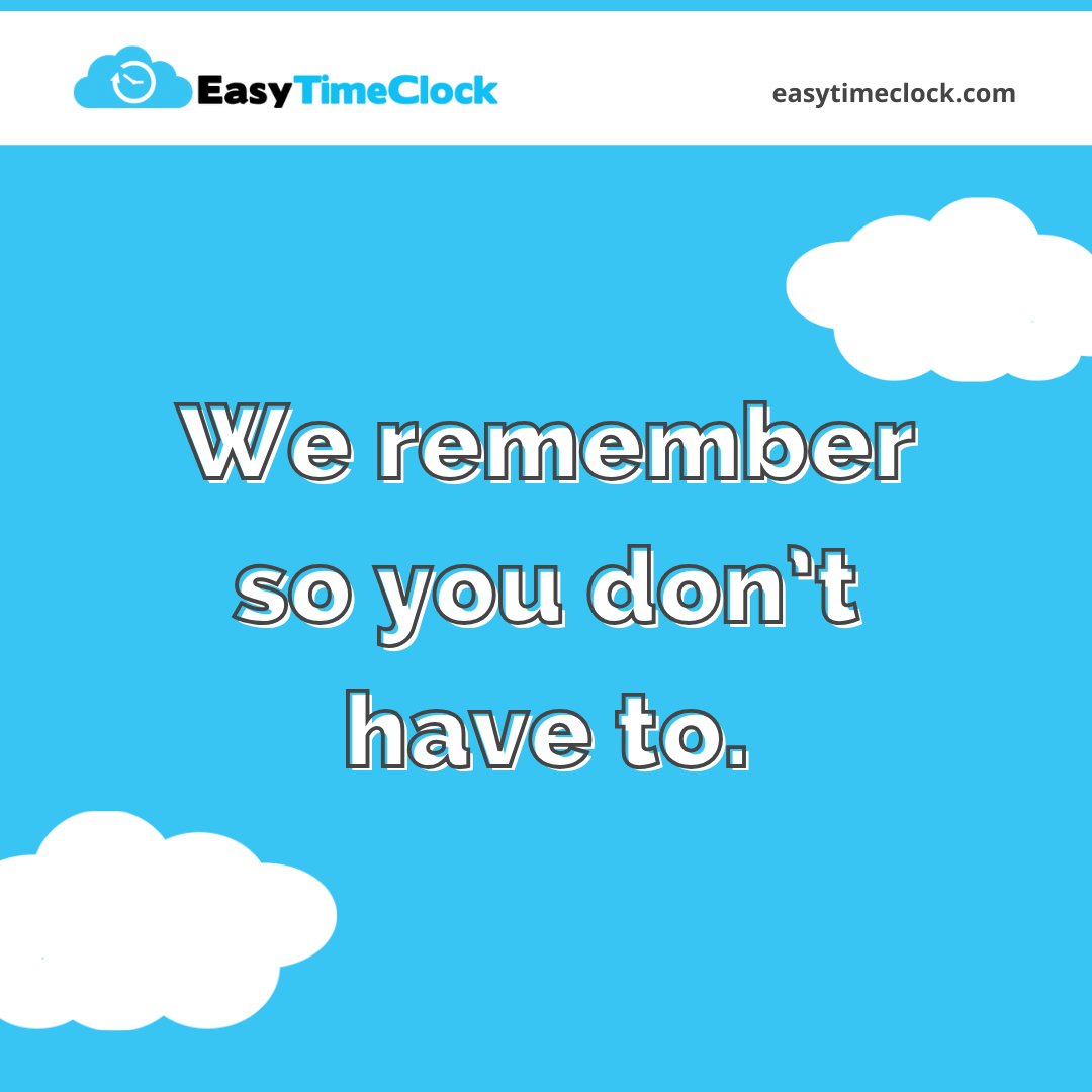 EasyTimeClock's tweet image. Still chasing people down to clock in?

We&apos;ve got reminders for that. 🙌

Let the system nudge them—so you don&apos;t have to.

#EasyTimeClock #mobileworkforce #humanresources #timetracking #operationalexcellence #remindersystem #automatednudges