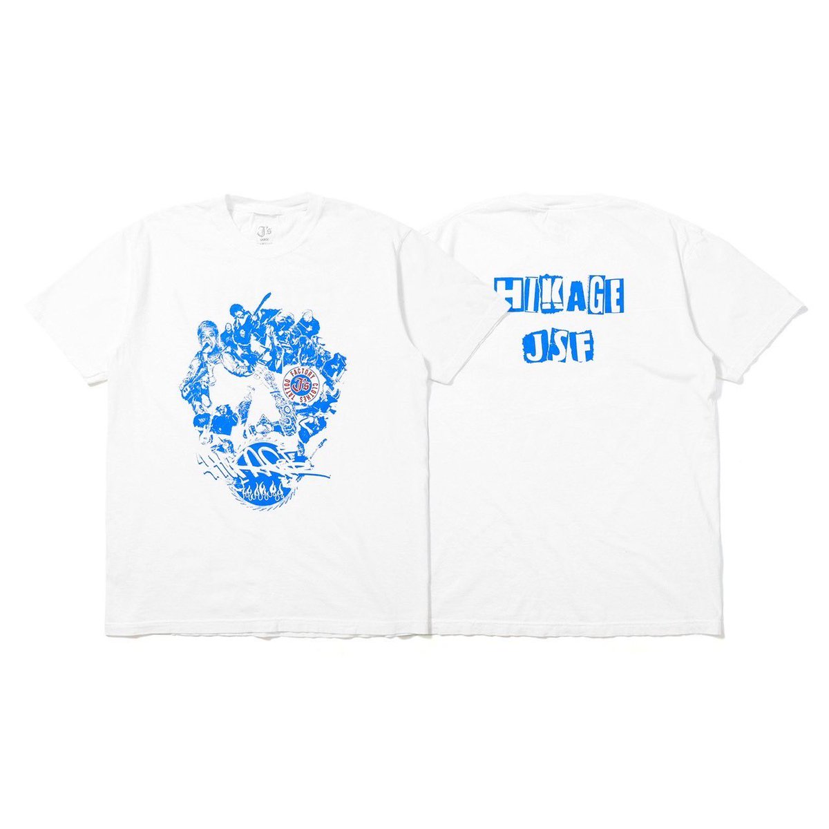 【新品】HIKAGE JSF コラボTシャツ XLサイズ THE BONEZ POPUP SPECIAL ITEM ② 【HIKAGE × JSF COLLAGE TEE】 HIKAGE × JSF