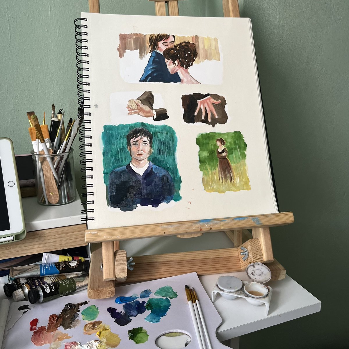 bu yağlı boya eskizlerimi bitirmek üzereyim✍🏻