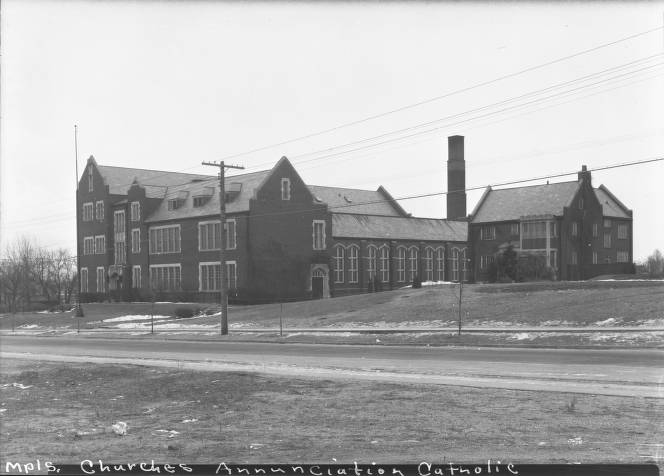 Annunciation Catholic Church and School (1936) via <a href="/hclib/">Hennepin County Library</a>