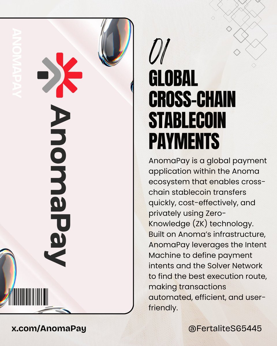 What Is AnomaPay? on <a href="/anoma/">Anoma</a> 

AnomaPay is a global stablecoin router and payments network, developed by Heliax and built on the Anoma protocol. It serves as the “connective tissue” across blockchains, enabling secure and seamless value exchange using stablecoins.

What  Features