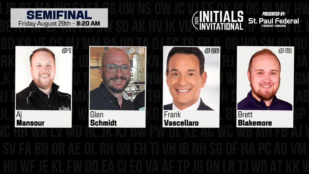 FRIDAY: Semifinal Two of the 2025 <a href="/InitialsGame/">The Initials Game</a> Invitational on the <a href="/PowerTripKFAN/">Power Trip KFAN</a>. 

• AJ Mansour <a href="/AjKFAN/">Aj Mansour</a> 
• Glen Schmidt
• Frank Vascellaro <a href="/frankieVWCCO/">Frank Vascellaro</a> 
• Brett Blakemore <a href="/BrettKFAN/">Brett Blakemore</a> 

LISTEN HERE: KFAN.com/listen