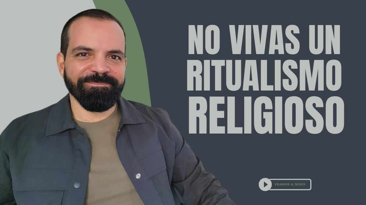 Sin Jesús, las personas viven una religión vacía, de apariencias. Solo Cristo nos salva del ritualismo religioso.

#VeamosAJesús en Zacarías 7-8

Aquí: youtu.be/BGv-1DZjNZo?si…