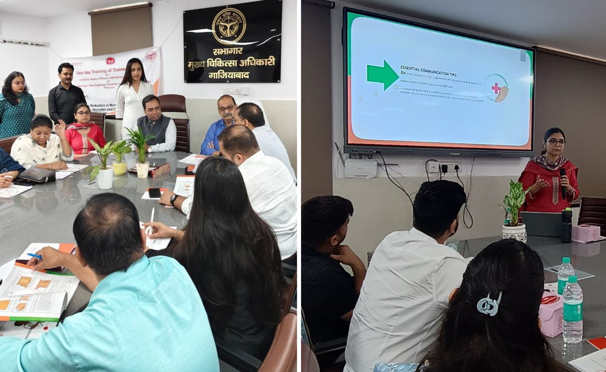 armmanindia's tweet photo. We are proud to announce the launch of ARMMAN’s Integrated High Risk Pregnancy Tracking &amp; Management (IHRPTM) programme in Ghaziabad, Uttar Pradesh (UP), marking a significant step toward improving maternal health outcomes in the state. (1/4)
@drskguptamph 
#maternalhealth https://t.co/OQWANxoMbg