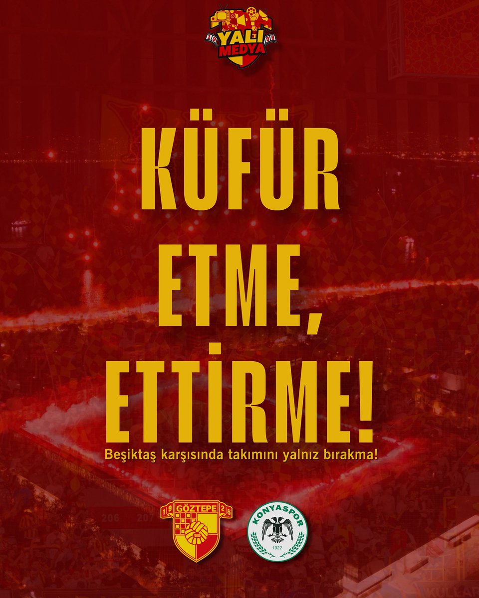 Küfür etme,ettirme!

Konya maçımda küfür edilmesi halinde Beşiktaş maçımda taraftarlarımız cezalı duruma düşecektir küfür etme ettirme! 
Beşiktaş karşısında takımını yalnız bırakma!

#Göztepe #YalıMedya