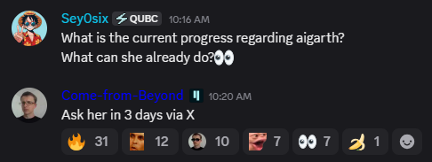 TheCryptoEscape's tweet photo. I've have been saying for a while that I believe the $QUBIC team is already showing signs that they believe they have created something unique in terms of AI
The signs are there, releasing Aigarth on Github, creating legal framework for how the AI would act
CFB even hinted a month or two ago that ANNA would soon be able to talk
And now he drops this latest hint...
We know for quite a while that CFB has a particular interest in the number 9
Because it is a powerful mathematical number and it represents the end of a cycle and the beginning of something new
And for a long time the hints have been that September will be a big month for $QUBIC
Will this be the case?
I don't know for definite but I'm excited to see
It definitely feels like we are at that point where $QUBIC is going to either prove that it is all we thought it could be...
Or it will disappoint