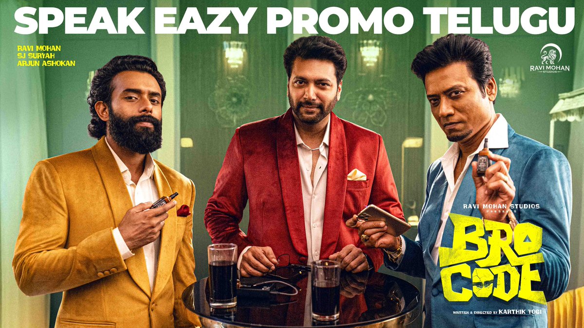iam_RaviMohan's tweet image. Enjoy the fun filled Speak Eazy Telugu Promo of my 1st production venture #BroCode 🤜🤛
Hope you all love it♥️
🔗youtu.be/NfTNNpHD1LU
Written & Directed by @karthikyogidir
@RaviMohanStudio @iam_SJSuryah #ArjunAshokan @srigouripriya @ShraddhaSrinath @imalavikamanoj…