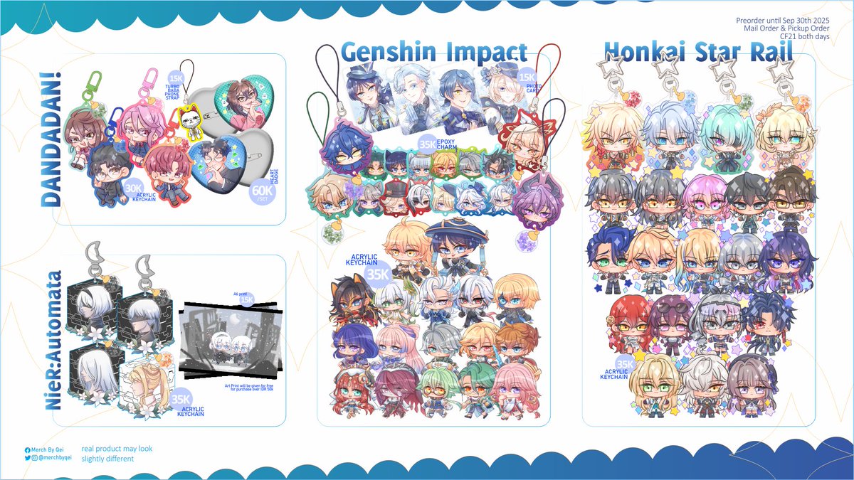 Please 💙🔁🥰🙏
Checkout my #CF21catalogue 😍💙

📦 PICK-UP &amp; MAIL ORDER until Sep 30th
🔗 linktr.ee/merchbyqei
🌏 For GO or international order, please DM me.

⭐Cookie Run Kingdom Witch's Castle, Alien Stage, Haikyuu!!, Mairuma (IF:Mafia), Link Click, Dungeon Meshi, PLAVE,