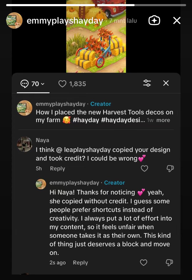 lea dih malu neng malu, pantes klo lewat mirip bgt kontennya ternyata emng ngecopy trus di buat konten👎🏻, cause nobody is better than the original