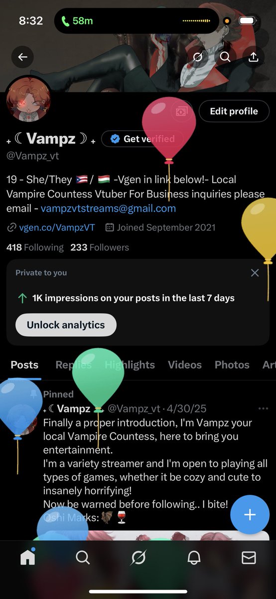 Officially my birthday, thank you all who supported me and stuck by me through my hardships and see me as a person and love me regardless of my flaws. And thank you to my community who has always supported and loved my content even tho I’m a deadbeat..I PROMISE ILL GET BETTER🩸❤️