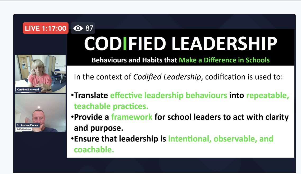 HeadteacherChat (@headteacherchat) on Twitter photo What a brilliant session by <a href="/Caroline_Alice_/">Caroline Sherwood</a> and <a href="/fyn8/">Andrew Finney - Educationalist & Published Author</a>. I have learnt so much. What a brilliant session by <a href="/Caroline_Alice_/">Caroline Sherwood</a> and <a href="/fyn8/">Andrew Finney - Educationalist & Published Author</a>. I have learnt so much.