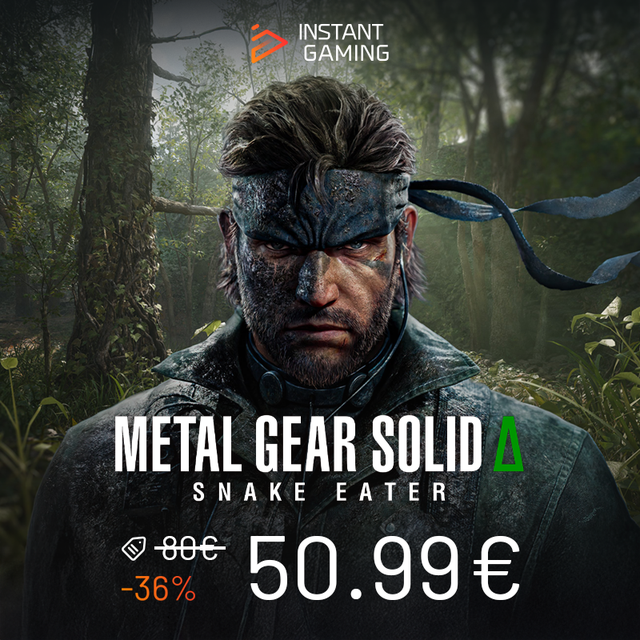 Avant la rentrée, encore un bon plan chez mon partenaire <a href="/InstantGamingFR/">Instant Gaming</a> 
La légende de l'infiltration est de retour ! Un remake du classico-classique  MGS Delta Snake Eater

✅instant-gaming.com/fr/9827-achete…
(lien affi)