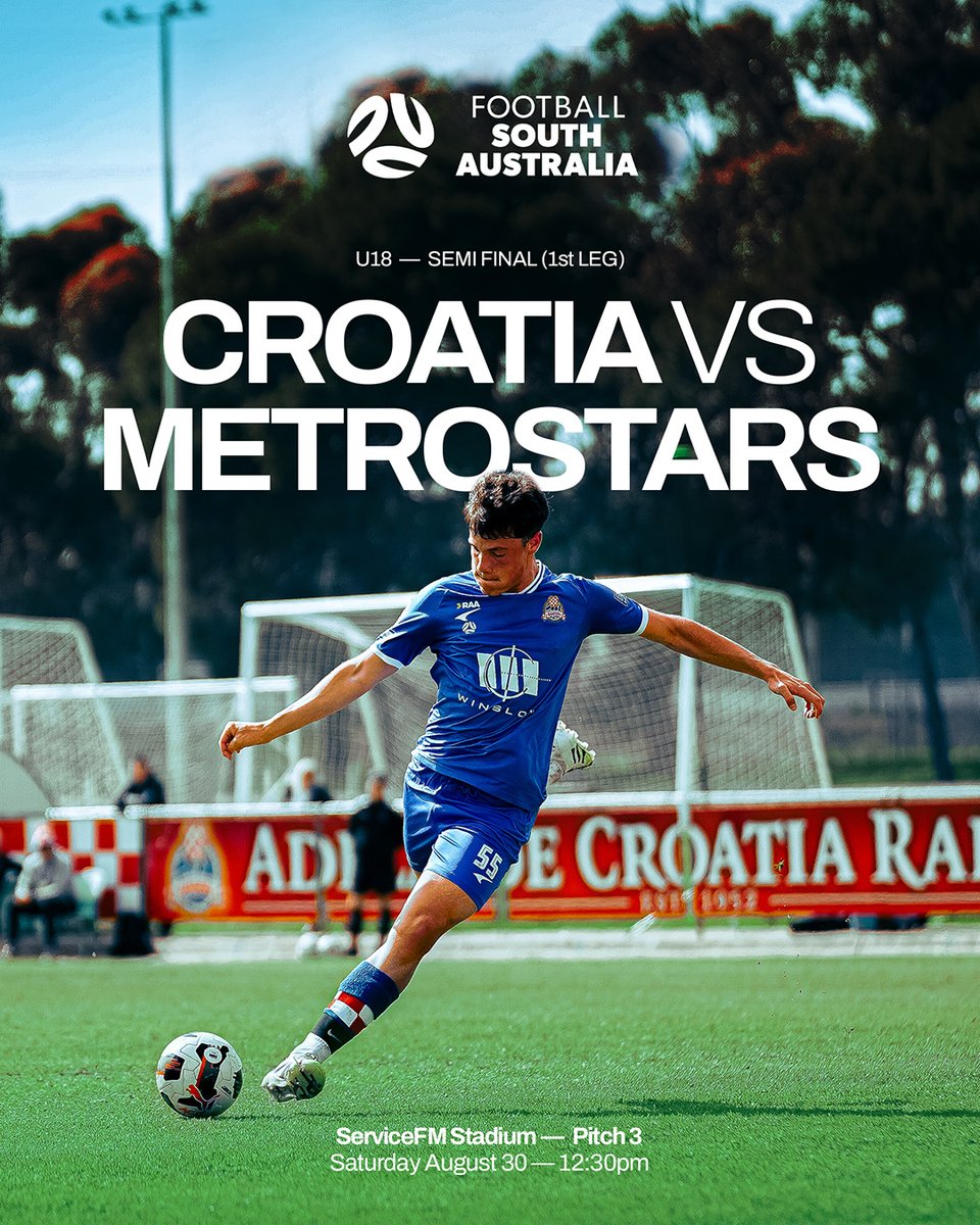 U18 SEMI FINAL (1st Leg) 👊🇭🇷
🗓️ SAT AUG 30
🏟️ ServiceFM Stadium
⏰ 12:30PM
🆚 MetroStars
#ACR #croatiaraiders