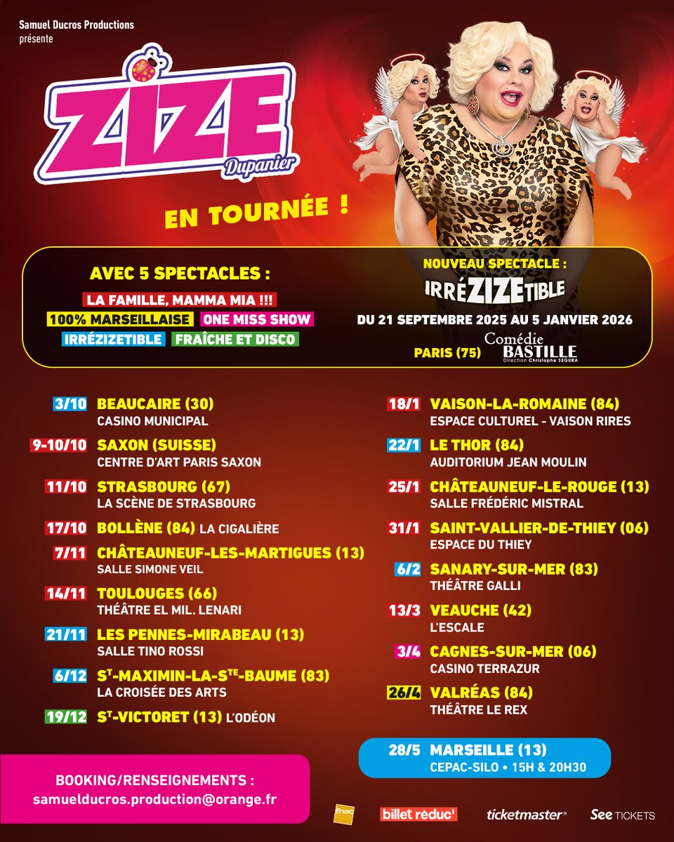 🎭 ZIZE, l’humoriste marseillaise haute en couleurs, débarque près de chez vous !
😂 Entre fous rires et bonne humeur, son nouveau spectacle promet une soirée inoubliable !
📍 Réservez vite vos places avant que ça soit complet ! #zize #humour #rire #drole #spectacle #sketch