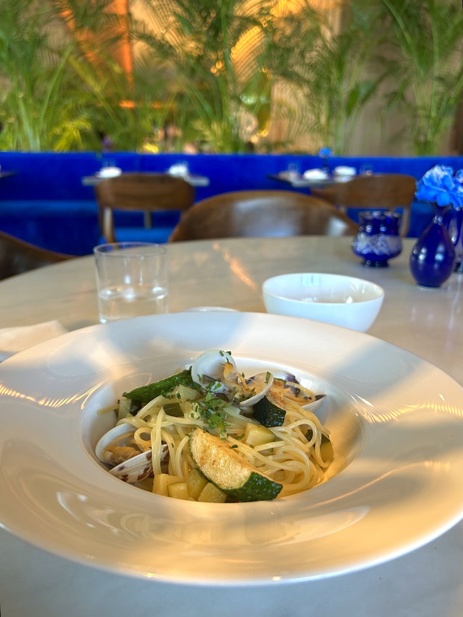 Venti_0310's tweet image. ちょっと前に大好きなお姉様に連れてっていただいた東京エディション💙
涼しげで素敵なブルールームなのにベンティだけ汗だく猛獣ジャングルだし、オシャレパスタは3秒でなくなった
野菜大事だからサラダとポテトフライもいただきました！🍟
#デブカリ #レンタルデブ #東京エディション虎ノ門