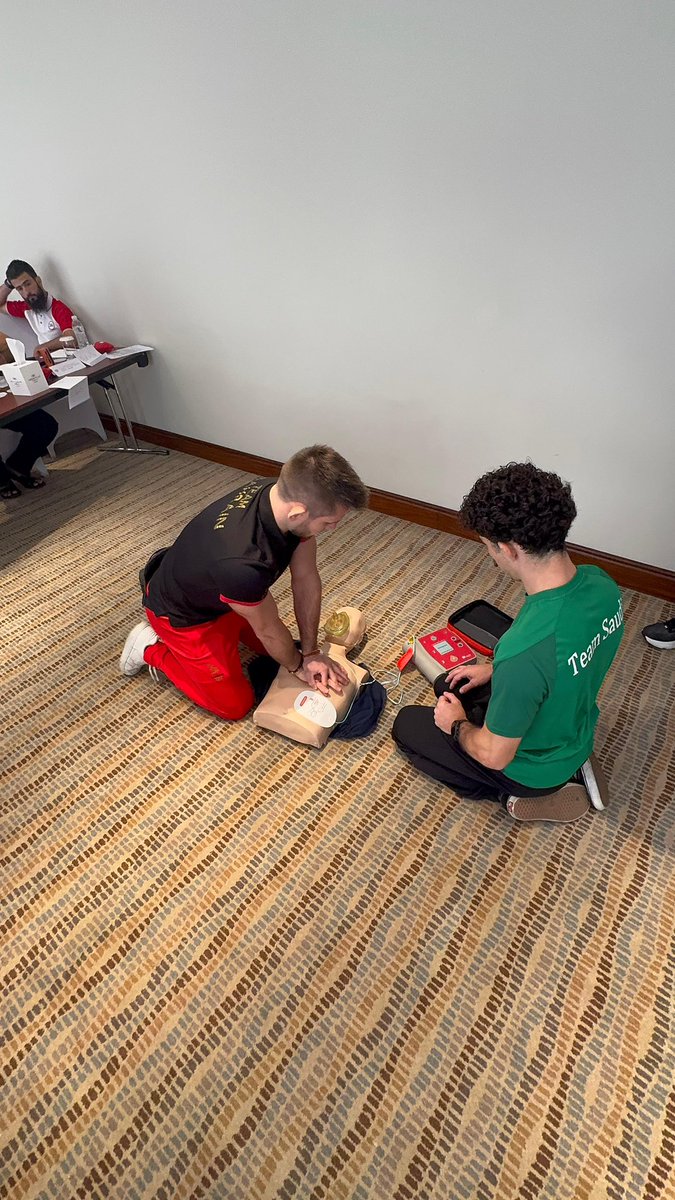 Empowering champions with lifesaving skills! 🩺
the Health Saver First Aid SPR AED Course during the West Asia Championship in Bahrain.

#JJAU#ASIA#JJIF#WESTASIA