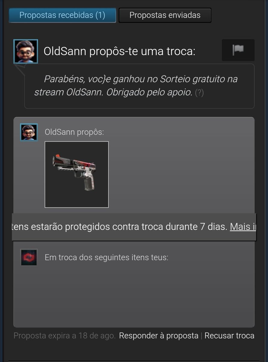 E os sorteios diarios na live do <a href="/old_sann/">Rodrigo Silva</a> ????
Vem para twitch.com/oldsann
E para kick.com/oldsann

#Giveaway #CS2Giveaway