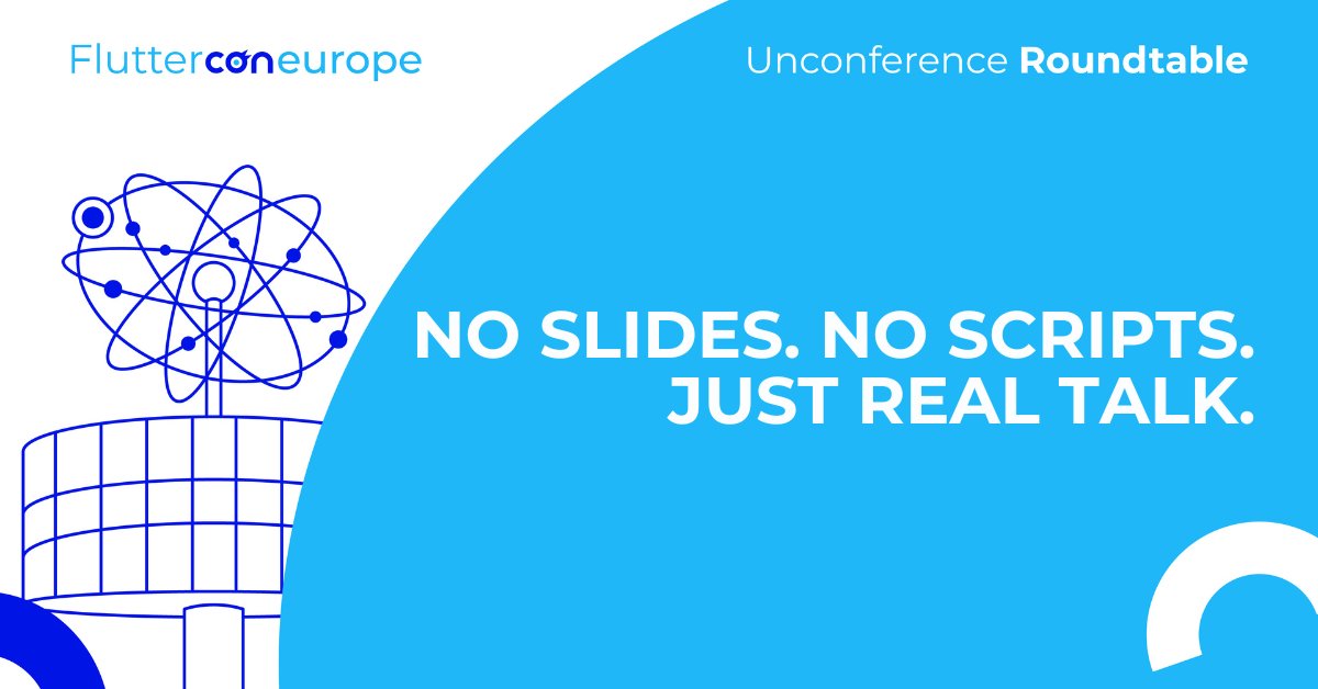 FlutterconWorld's tweet image. Absorb knowledge, then put it to the test. 🧪 #ftcon25eu expert-led talks + &apos;Unconference Roundtables&apos; let you learn, discuss #Flutter, &amp;amp; problem-solve all in one event. 🚀  Make sure to book your tickets to avoid FOMO: fluttercon.dev