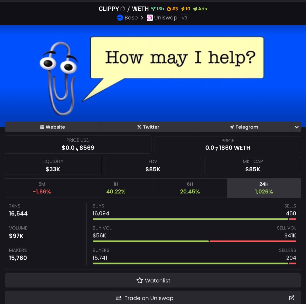 Based Clippy tweet media