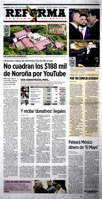 Mi abuela paterna decía con sabiduría: “para mentir y comer pescado, se necesita mucho cuidado”.

A Noroña lo cacharon en el engaño.

Mintió en sus ingresos y no le alcanzan para comprar la mansión de 12 millones de pesos en Tepoztlán.

Sus mentiras son confesión de corrupción.