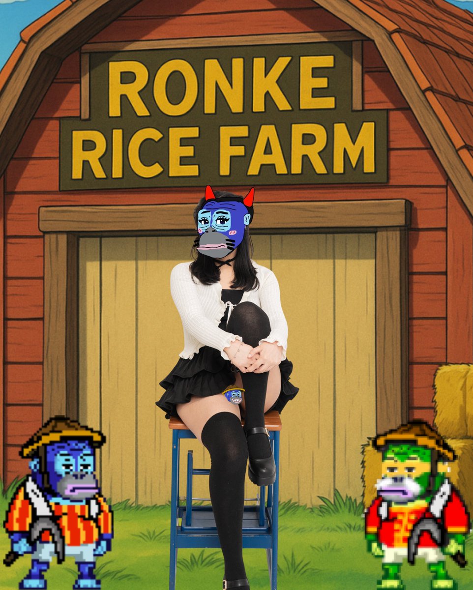 GM Ronke Famers! 👩‍🌾

Here at Ronke Rice Farm, where quality rice begins~ 🍚

<a href="/RonkeOnRon/">Ronin Monke</a> #RONKE #RICE