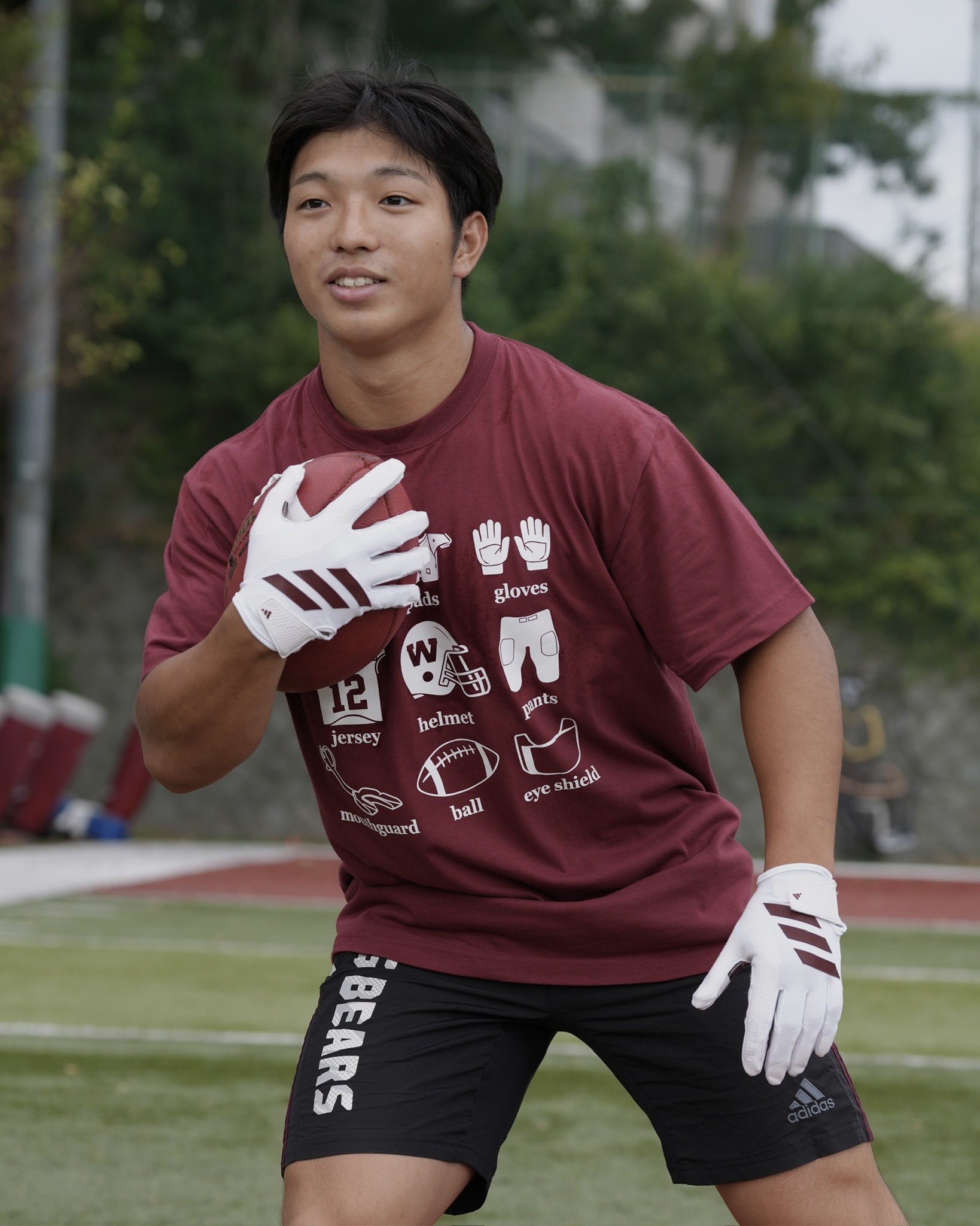 adidas×早稲田“BIG BEARS“チームトレーニング用ロンT MDサイズ