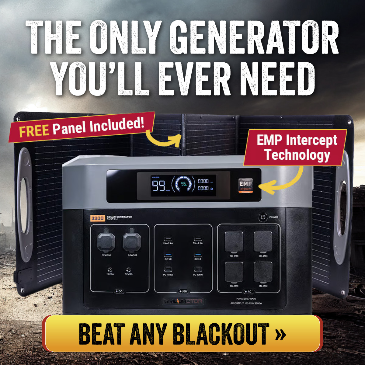 mikehinze's tweet image. The Grid Doctor 3300 Solar Generator System: The First Solar Generator EVER with built-in EMP Intercept Technology

America&apos;s #1 Power Generator

🔗 tinyurl.com/griddoctor

#generator #solarpower #solarenergy #SolarGenerator #empproof #empprotected #power #powerbank