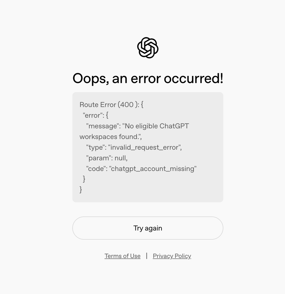 pheuter's tweet photo. @embirico would love to use it with our enterprise account but getting this error when trying to login with codex cli or ide extension. ("Allow members to use Codex CLI and IDE Extension" enterprise setting is enabled) https://t.co/YZbFsge0rN