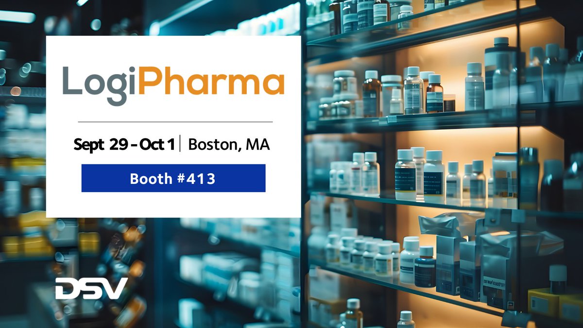 Save the date! 📌Join DSV at LogiPharma in Boston, Massachusetts taking place September 29 - October 1 to meet our healthcare leadership team. DSV will be exhibiting at booth 413 at the Sheraton Boston Hotel as well as hosting a DSV workshop on September 30.

#DSV #Logistics