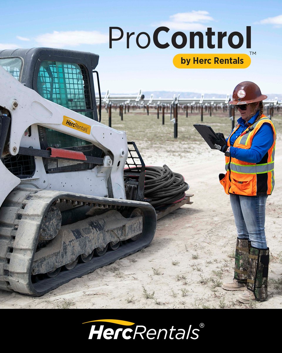 Easily manage your equipment and jobsite productivity with ProControl by Herc Rentals™ digital platform. From any device, you can track equipment location, usage and service needs to ensure optimal efficiency. Control of your fleet at your fingertips: ow.ly/hkNw50WNvyr.