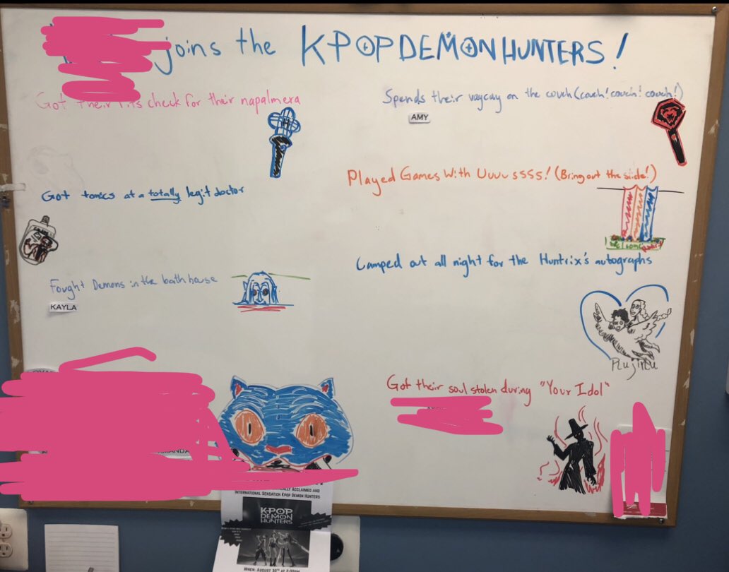 LeftiesRHotter's tweet photo. I will clarify that most everyone is excited/happy with the choice but a select 3. I know this bc I made a fun whiteboard interactive and they refused to participate and drew a cross around a little border. I wish I was making this shit up. https://t.co/LZDmKHaoaL