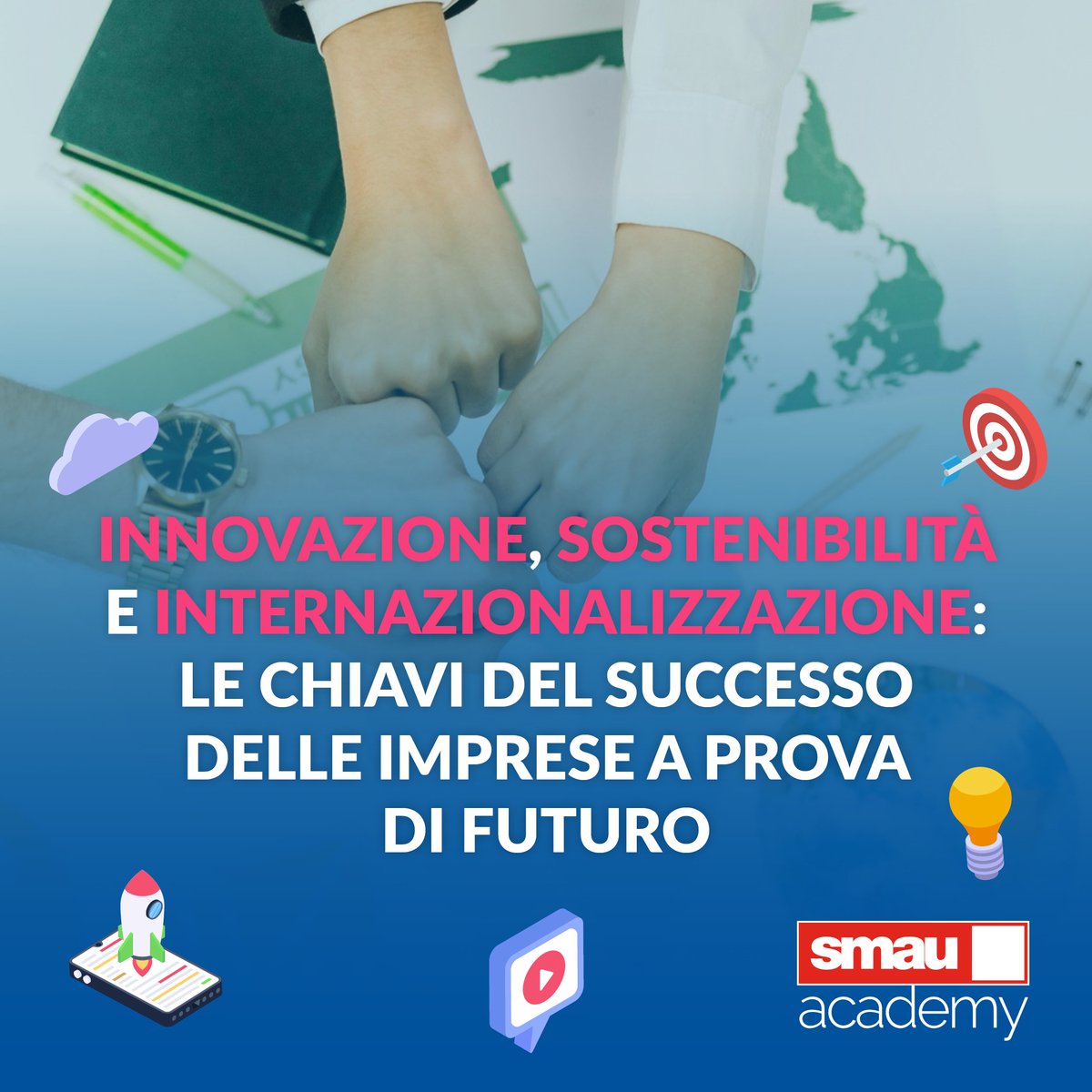 📢 Innovazione, sostenibilità ed export: le chiavi per la competitività globale delle PMI 🇮🇹. Con Marano, Vultaggio e Benedetti. 🚀 #SmauAcademy