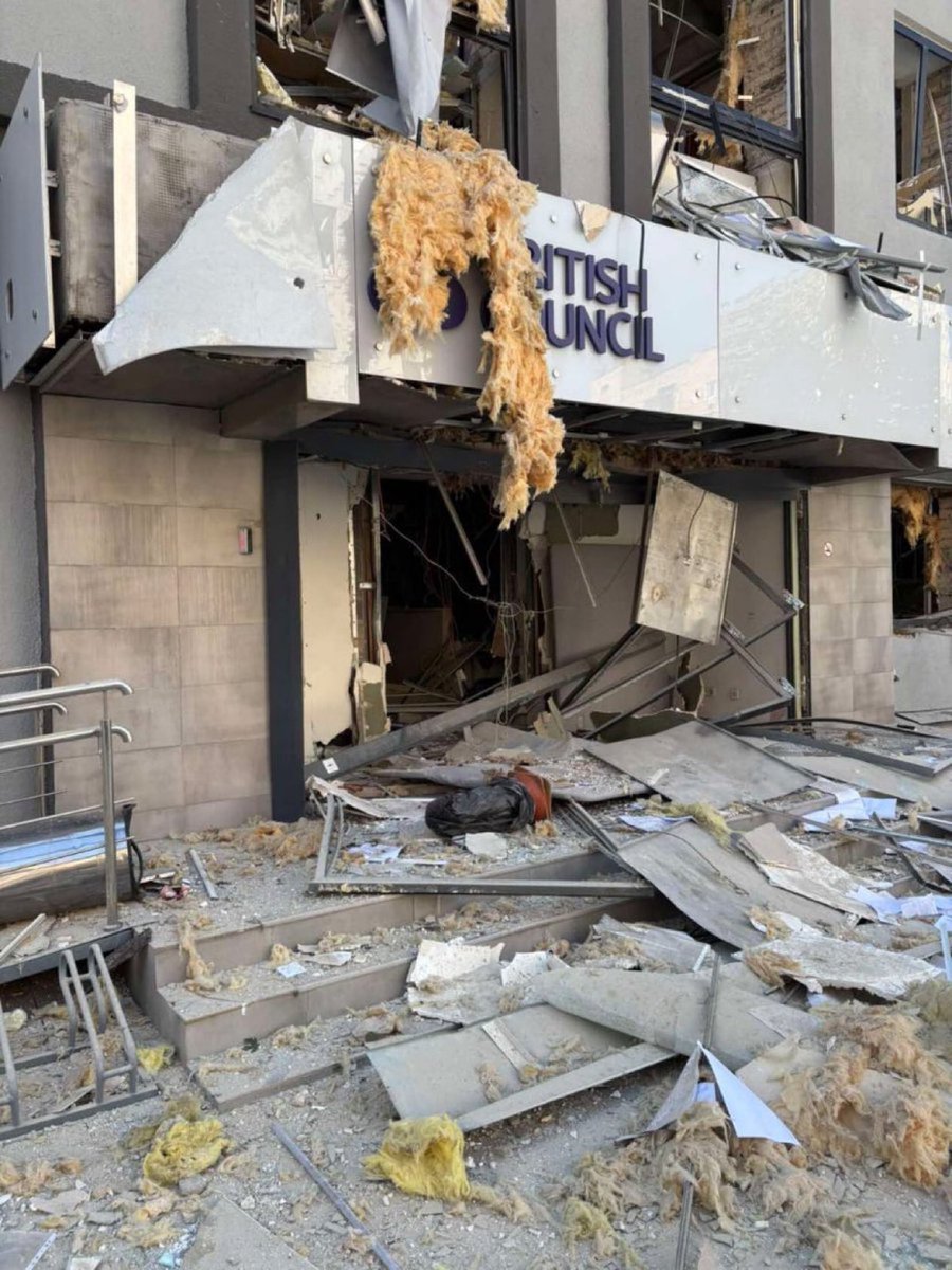 UK Prime Minister Keir Starmer is furious, Russia struck the #British council!

British council: “Following last night’s attack on #Kyiv, our office has been severely damaged and is closed to visitors until further notice.“