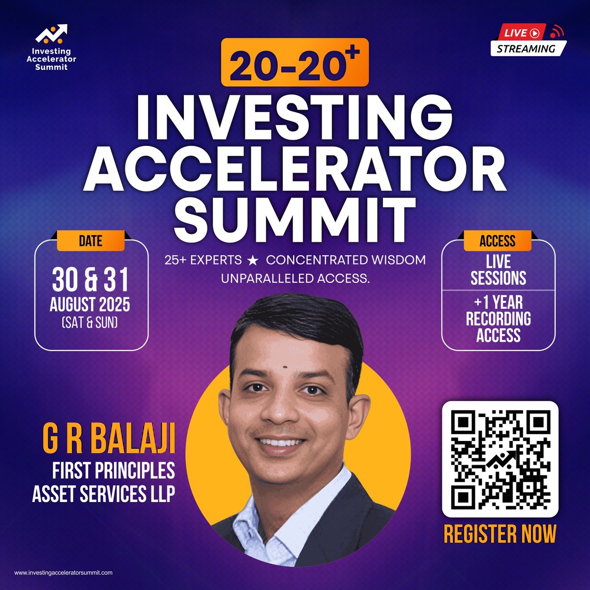 Investing Accelerator Summit 🚀 (@ias_summit) on Twitter photo What if the strongest growth hides in the shadows when the market looks quietest? 🌒📈
At #IAS2025, GR Balaji (<a href="/balajispice/">G R Balaji</a>) unveils the art of unearthing opportunity when headlines scream slowdown but smart money quietly pivots.
To learn where the real growth is hiding, be in What if the strongest growth hides in the shadows when the market looks quietest? 🌒📈
At #IAS2025, GR Balaji (<a href="/balajispice/">G R Balaji</a>) unveils the art of unearthing opportunity when headlines scream slowdown but smart money quietly pivots.
To learn where the real growth is hiding, be in