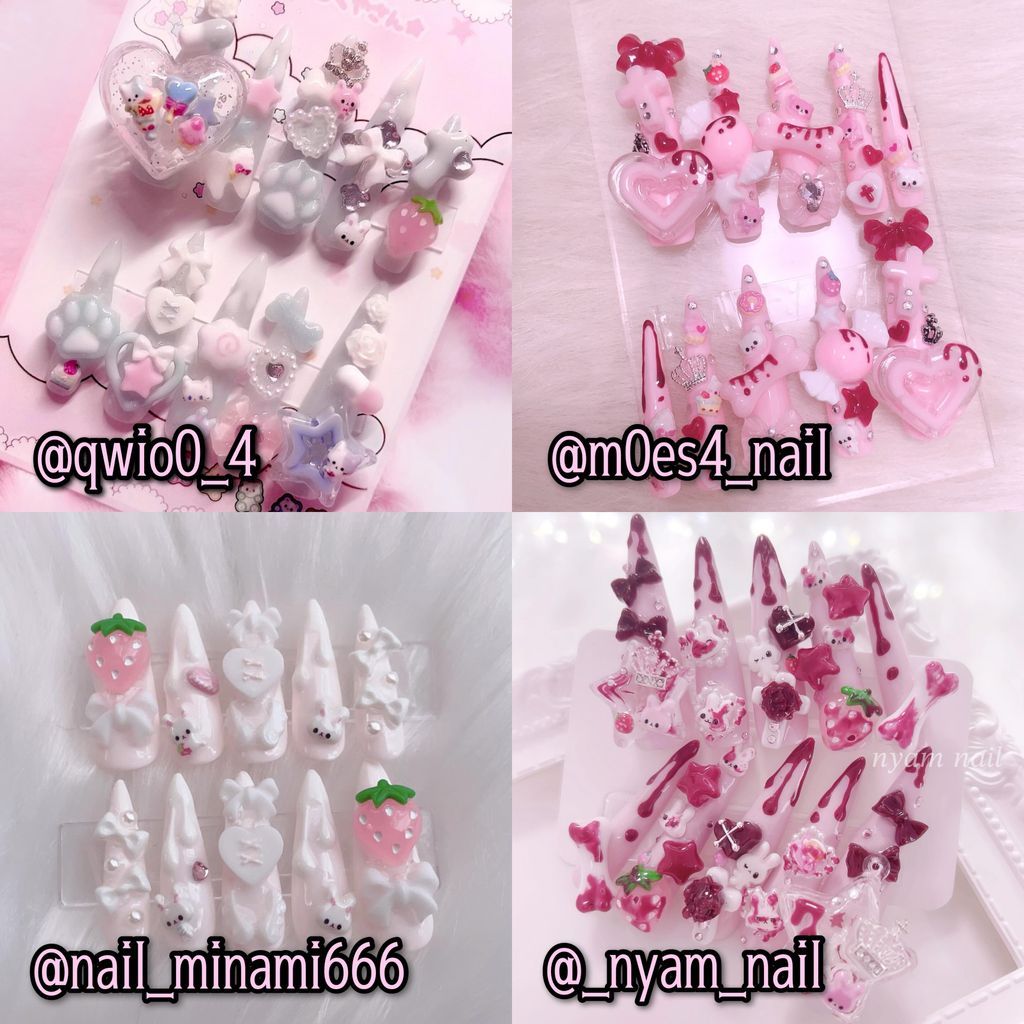 ┈┈┈┈┈┈♰ ┈┈┈┈┈┈ 
𝔪𝔦𝔫𝔢 
🍓ピンクネイルチップまとめ🍓
便利なネイルチップ💅
ライブやお出かけのときにぴったり🖤
┈┈┈┈┈┈♰ ┈┈┈┈┈┈