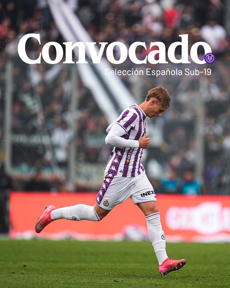 🇪🇸 Arnu, convocado con la @sefutbol sub 19 para medirse a Inglaterra, Países Bajos y Ucrania.
realvalladolid.es/noticias/arnu-…